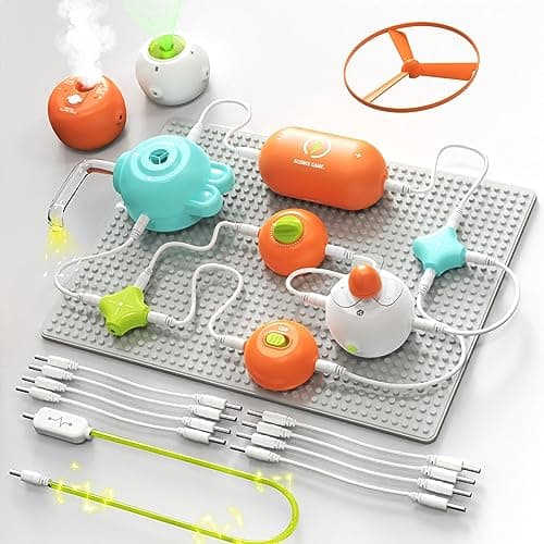 Kits de circuits pour la physique et la science, blocs de circuits encliquetables avec plaque de base classique pour l'exploration de l'électronique, blocs électroniques DIY, jouets éducatifs STEM, 3+