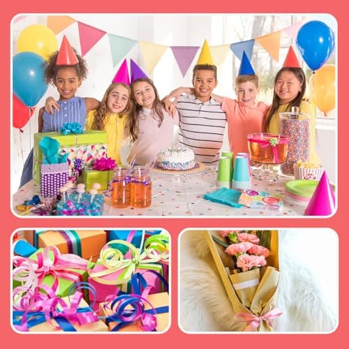 Atliberswo - Ruban Satin - Ruban Cadeau - Ruban Tissu - 12 Couleurs, 22 m × 1 mm, Ruban en Polyester, Adapté aux Décorations de Mariage, Décorations de Fêtes, Emballages Cadeaux, etc