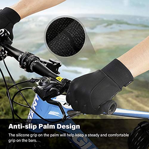 LERWAY Gants d'hiver Chauds à Ecran Tactile Noirs pour Hommes Femmes Gants Antidérapants Coupe-Vent Gants pour Sports Course Conduite VTT Escalade Randonnée Résistants à l’Eau