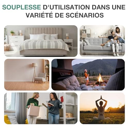 Novilla Surmatelas 90x200, 5CM, Surmatelas en Mousse en Matériau Bambou, Certifié Sûr et Fiable par CertiPUR-US et Oeko-TEX, Absorbant et Respirant, Tissu Doux pour La Peau, Lavable