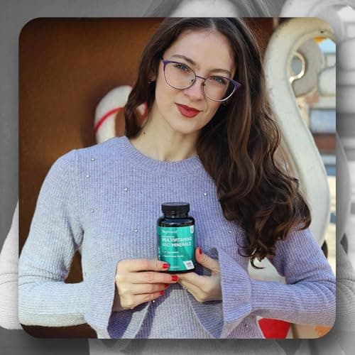 Multivitamines et Minéraux, 400 Microcomprimés Vegan (+ 1 An), 27 Nutriments Essentiels Vitamines A B C D E K Calcium, Magnesium, Zinc, Fer, Iode, Potassium, Multivitamines et Minéraux Homme Femme