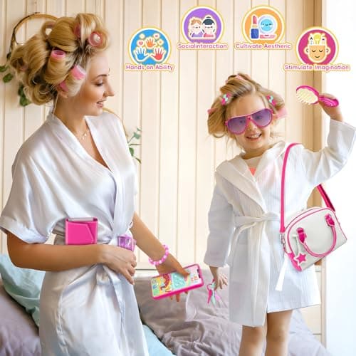 Sac à Main pour Tout-Petits Filles avec Accessoires, Maquillage pour Les Enfants, Mon Premier Sac à Main, Jouets pour Les Filles, Cadeaux pour Les Filles de Plus de 3 Ans