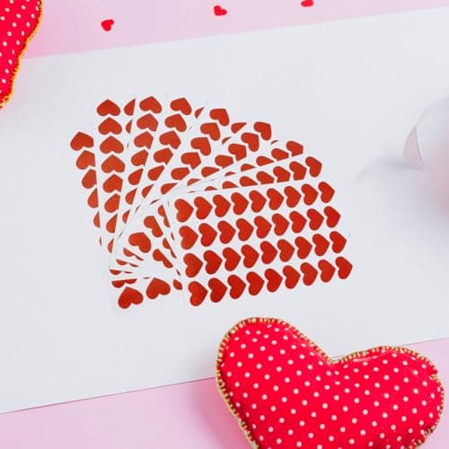 Autocollant Coeur,Gommettes Autocollantes 10 Feuilles,Autocollant Mariage,360pcs 2cm Scrapbooking Autocollant,Stickers Mariage,Autocollants pour Saint-Valentin,Fete Des Meres