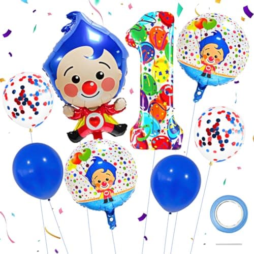 Cirque D'Aluminium Ballon,Ballon Clown, Ballon pour clown,Ballon Fleuret lion de Cirque, Décoration 1 anniversaire, 1 ans enfants Décoration d'anniversaire, pour carnaval, fête d'anniversaire