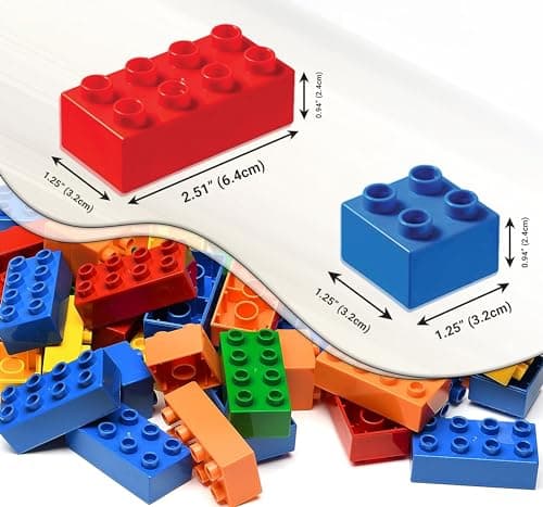NEEZ Bloc de Construction - Briques de Construction pour Tout-Petits Jeux, Jouet Éducatif, Développer Leur Motricité Fine pour Enfants de 1,5 à 3 Ans - Jeu de Blocs (150 pièces)