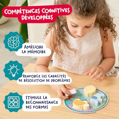Nene Toys Loto Tactile Touche et Trouve, Jeu de Société pour Enfants dès 3 Ans – Jouet Éducatif en Bois – Divertissement en Famille et Développe la Motricité Fine, Cadeau pour Fille Garçon 3 4 5 Ans