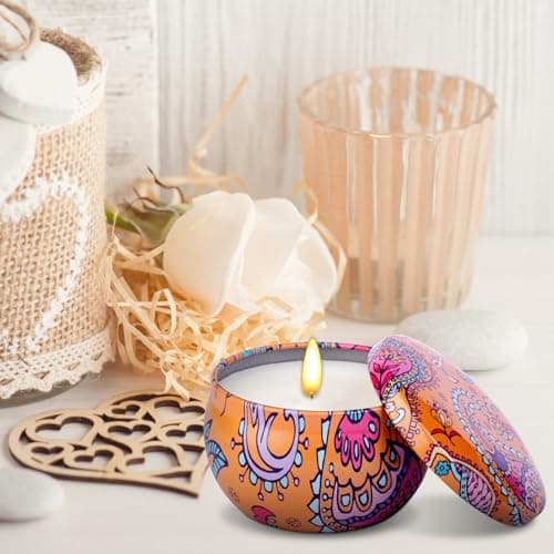 SUPERSUN Coffret cadeau de 12 bougies parfumées pour femme - Magnifique ensemble de bougies parfumées en cire de soja avec un parfum agréable pour l'aromathérapie, Noël et les mariages - Citron