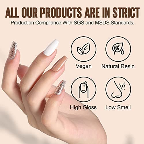 TOMICCA Vernis Semi Permanent, Base et Top Coat Vernis Gel UV Semi Permanent 2 * 8ML No Wipe Top Coat et Base Coat pour studio de manucure DIY Home