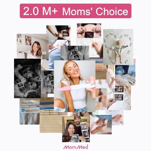 MOMMED Test de Grossesse, 5 X emballés individuellement HCG Test, sensibilité HCG de 25 mIU(25 Ng/L), Pregnancy Test, Détection rapide en 3 minutes