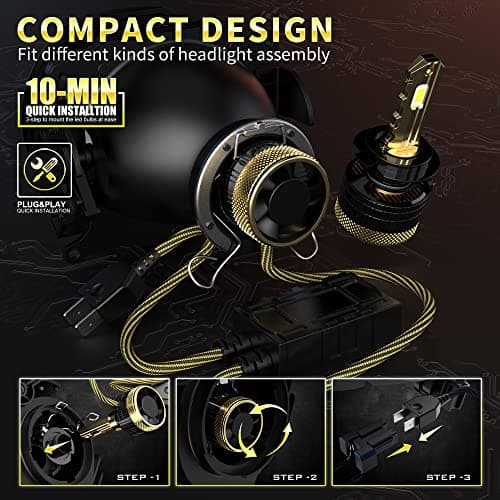 D-Lumina Ampoule H7 LED Voiture Anti Erreur Canbus, 130W 26000LM - Chip CPS 6500K 500% Génial,Ampoules Auto de Rechange pour Lampes Halogènes et Kit Xenon,2 pièces