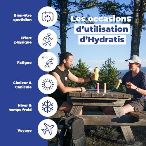 HYDRATIS - Pastilles Effervescentes Fruit des Bois - Optimise l'Hydratation - Riche en Minéraux - Faible en Sucre - Goûts Légers - Sport, Crampes, Récupération - 40 Pastilles