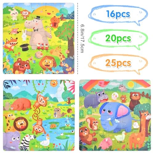Jouet Puzzle en magnétique pour Enfants,Puzzles magnétiques,Développe Réflexion et Dextérité,pour Enfant Garçons Filles 2-5 Ans