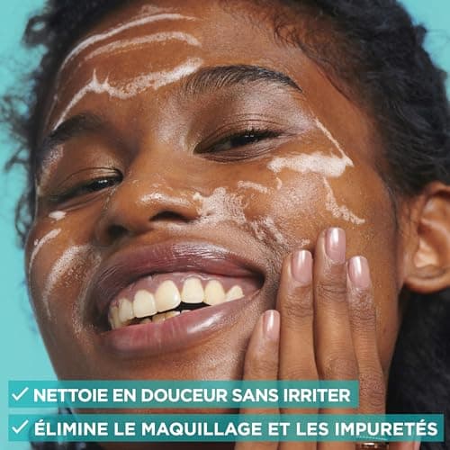 GARNIER Skin Active - Gel Nettoyant Apaisant - pH Neutre - Élimine Maquillage & Impuretés - Hydrate & Repulpe - Enrichi En Aloe Vera, Glycérine & Acide Hyaluronique - Vegan & Cruelty Free - 250 ml