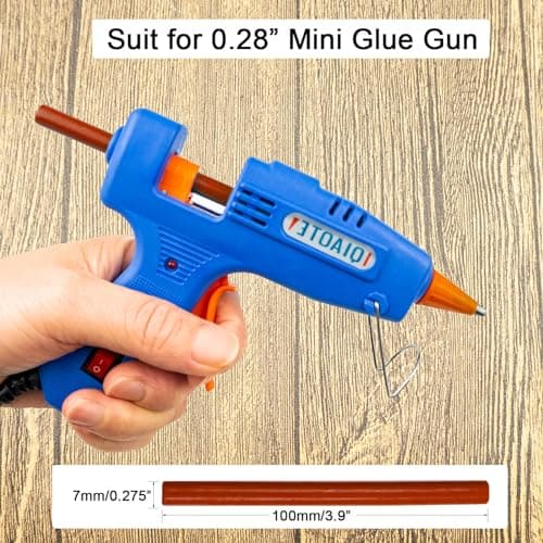 7 mm Bâton de cire, Zifospy 26 pièces Mini pistolet à colle Bâtons de cire,pour lettres Cartes de vœux Sceller le vin Artisanat Faire des invitations de mariage et de fête(Brun jaunâtre)