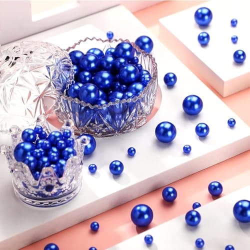 Perles Flottantes 200 Pièces Perles Non Poreuses Bleu Perle Flottante pour Vase Perles de Bougie Flottantes les Perles de Sirène Conviennent aux Fêtes, Décoration de Remplissage de Vase