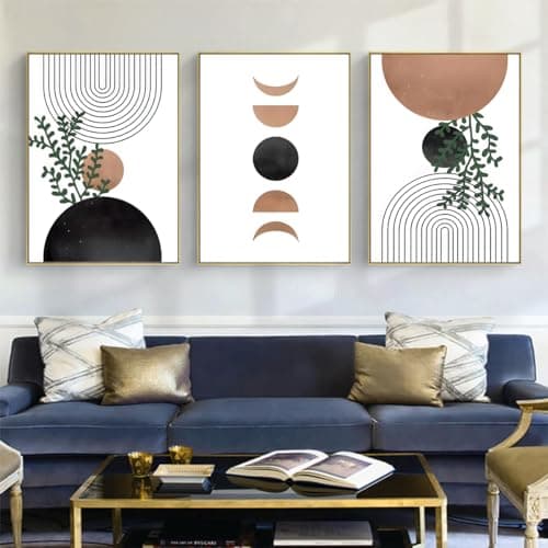 KXHHYB Abstract Line Geometry - Lot de 3 posters - Images modernes - Décoration murale - Style bohème - Décoration murale - Pour salon - Sans cadre - A - 20 x 30 cm x 3