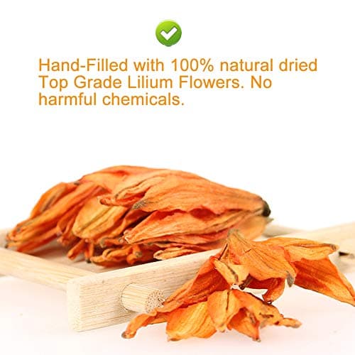 Plant Gift Fragrant Natural Lily Flowers 35G/1.23oz 百合花 Fleurs de lys, fleurs de lys séchées biologiques, thé santé, thé de lys chinois