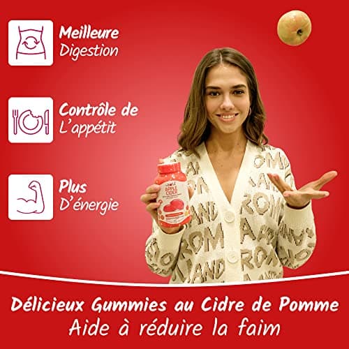 VITAFUL Apple Cider - Detox, Nettoyage Intestinal, Digestion & Regain d'Energie - Vinaigre de Cidre & Extrait de Gingembre - Complément Alimentaire - 100% Végan - 120 gummies Dose de 2 Mois