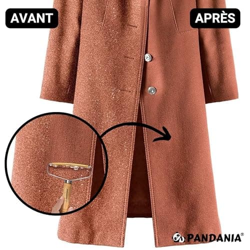 PANDANIA Brosse Anti Poils Tapis pour Chien et Chat - Rasoir Anti Bouloche Manuel, Raclette et Nettoyeur de Peluche Vêtements, Retire Poil Animaux Siège Voiture - Inclus Brossette de Nettoyage