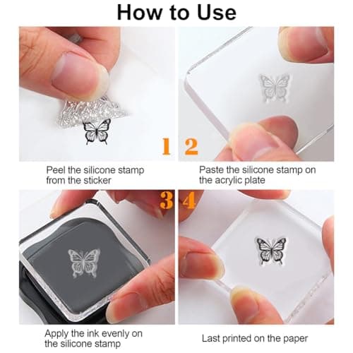 GLOBLELAND Tampons Transparents de Fond de Fenêtre de Jardin pour Cartes Tampons Transparents en Forme de Papillon Tampons Transparents pour Bricolage Scrapbooking Album Photo Journal