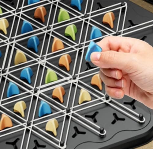 Triggle Game, Jeu De Triggle, Jeu D'échecs en Triangle en Chaîne, Jeu De Cheville Interactif, Jeu De Société en Triangle en Chaîne Amusant, Jeu De Stratégie De Casse-tête pour Réunion De Famille