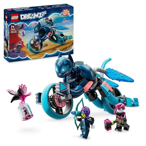 LEGO DREAMZzz Le Chat-Moto de Zoey - Jouet d'Activité et de Développement pour Enfants dès 7 Ans avec 2 Minifigurines - Transformez Un Animal en Moto - Set Fantastique pour Garçons et Filles 71479
