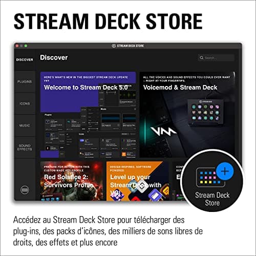 Elgato Stream Deck MK.2 – Contrôleur de studio, 15 touches macro, déclenchement d’actions dans les applications et les logiciels comme OBS, Twitch, YouTube et d’autres, compatible Mac et PC