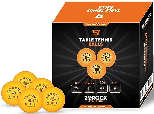 ZOROOX High-Performance 3 étoiles Table Balls Pack de | 9, 18, 36 ou 72 | Orange ou Blanc | 40+ balles de ping-Pong de classement de compétition ABS (Pack de 9 balles, Orange)