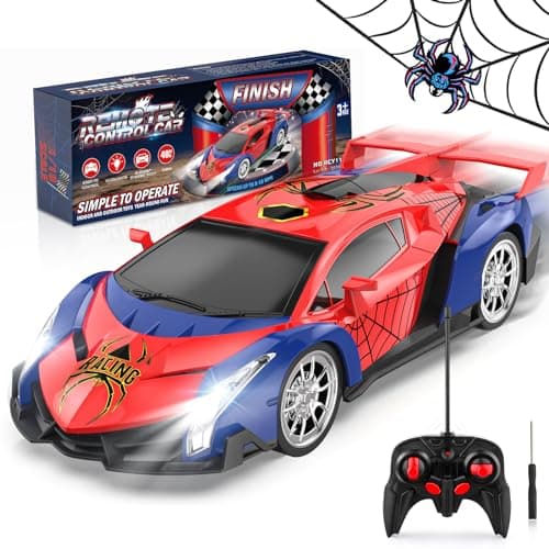 Mermoe Voiture Télécommandée, 1/18 Jouet Enfant 3 4 5 6 7 8 Ans, Voiture de Course Radiocommandée avec LED Lumière Voiture Téléguidée RC Drift Cars Cadeau Garçons Filles Jeu Intérieur Extérieur
