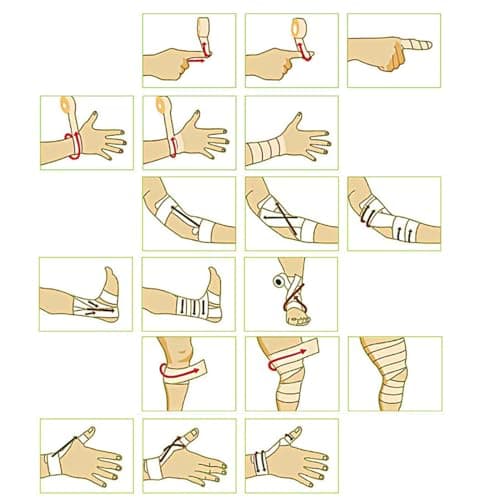 Bandes de Kinésiologie,Bandage Autoadhésif,Bande Adhesive Elastique Kinésiologie,Bandage Autoadhésif Cohésifs Bandes,Bande Adhésive Elastique,pour Doigts,Poignets,Genoux,5 Rouleaux,5cm X 4,5m,Blanc