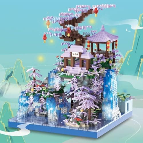 Le Pavillon du Palais de la Lune Architecture Maquette Jeu de Construction, 3000 Pièces Nano Micro Blocs de Construction Non Compatible avec Les Grandes Marques