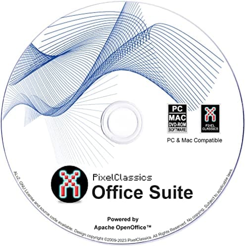 Office Suite 2024 sur CD compatible avec Microsoft Office 2021, 365, 2019, 2020, 2016, 2013, 2010, 2007 Word Excel PowerPoint Propulsé par Apache OpenOffice pour Windows 11, 10, 8.1, 8, 7, PC et Mac