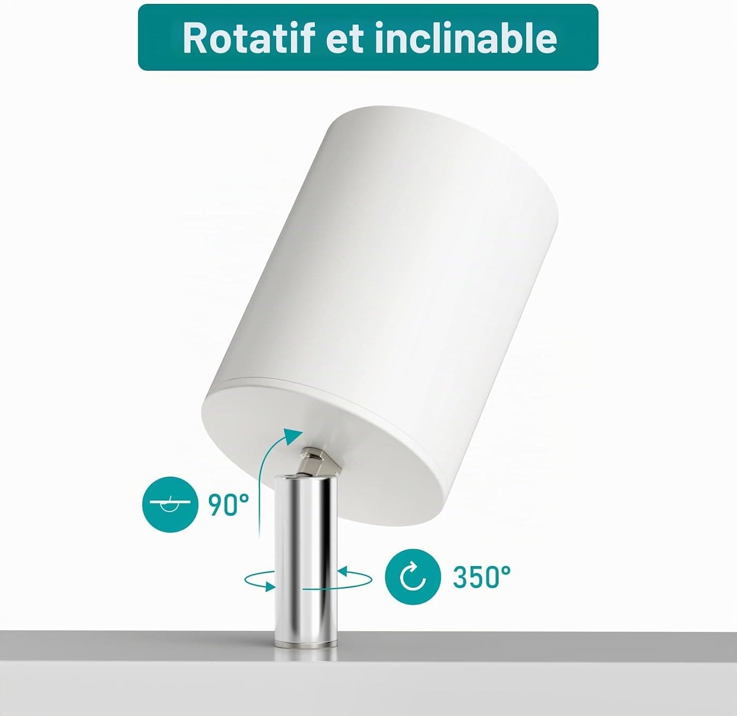 wowatt Plafonnier 4 Spots, GU10 Rampe de Spot Orientable, Lampe de Spot Plafonnier Blanc, Luminaire Spot Interieur Plafond, Éclairage LED Plafond Pivotant pour Salon, Chambre, Cuisine, Sans Ampoules