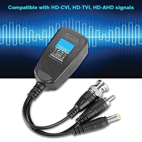 Sonew 2pcsVedio Balun Réseau émetteur HD CVI TVI AHD Puissance Passive Vidéo Audio Balun Émetteur-Récepteur Installation Facile
