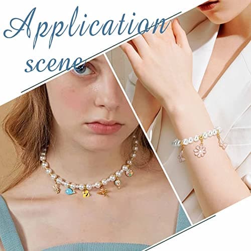SUNNYCLUE 1 boîte 200 pièces Bélières Perles Breloques Breloques Lien Bélière Perles Européenne Grand Trou Perle Argent Entretoise Perles Métal Lâche Perle pour la Fabrication de Bijoux Femmes Adultes