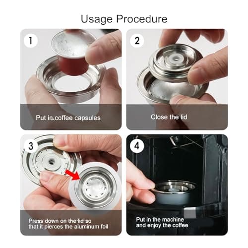 Support de Convertisseur de Dosettes de café, Adaptateur de Dosettes de café Réutilisables, Grand à Petit, Convertible, Portable, en Acier Inoxydable, pour Machine à café Vertuo