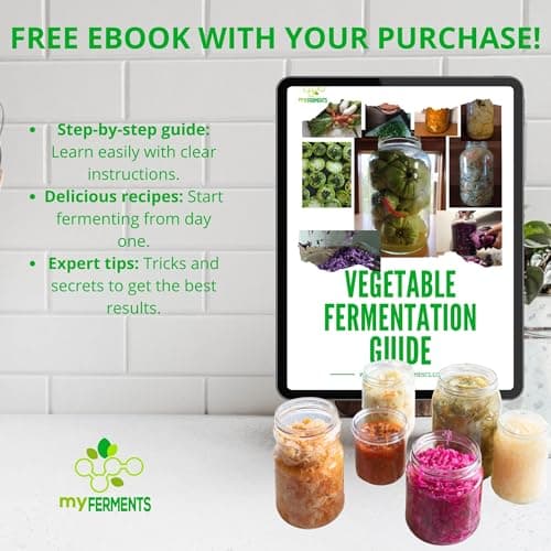 myFERMENTS Bocaux en Verre Avec Couvercle - Grand Mason Jar de 4.25 l- Bouteille à Large Goulot pour Infuser de Gros Morceaux de Fruits - Récipient Alimentaire Hermétique Sans Odeurs - Set de 2