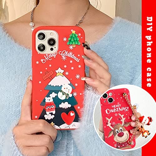 BETESSIN 35Pcs Mini Décoration Noël 3D Miniatures Figurine en Résine Ornements Dessin Animé Père Noël Arbre Bonhomme Flocons De Neige Embellissements Objets Pendentif Décorations Noël