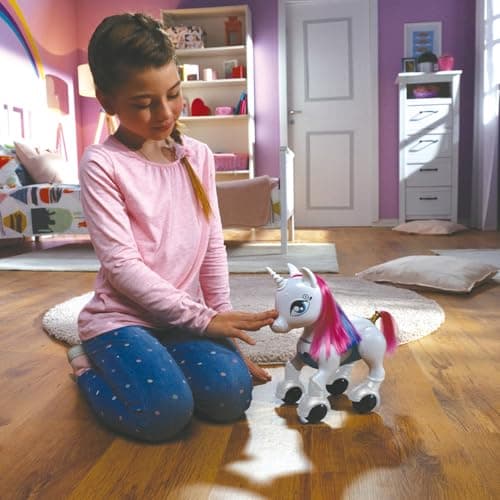 Lexibook Power Unicorn® - Mon Robot Licorne Savant à Dresser programmable avec télécommande, Fonction Dressage et contrôl gestuel, Danse, Musique, Effets Lumineux, Rechargeable - UNI01