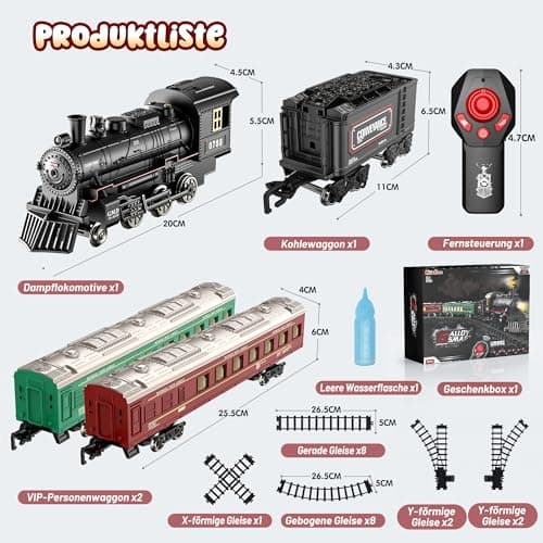 Hot Bee Train Electrique Enfant, Petit Train de Noël Électrique pour Sapin avec Télécommande