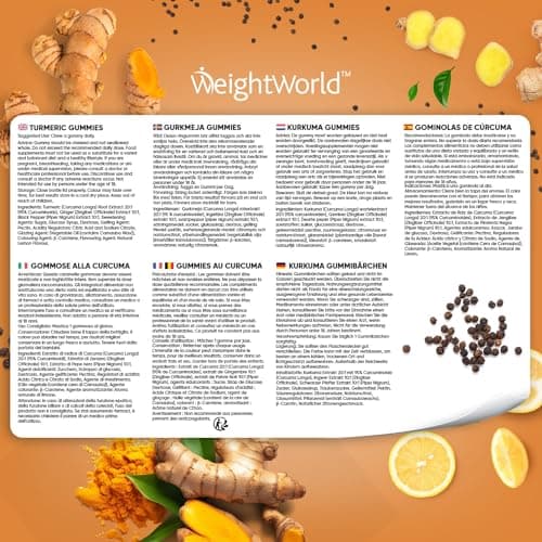Curcuma gummies 2100mg, 90 Gummies Vegan (3 Mois) - Goût Citron - 95% de Curcuminoïdes - Faible en Sucre - Curcuma Gingembre Poivre Noir - Alternative au Curcuma en Gélules - Forte Absorption
