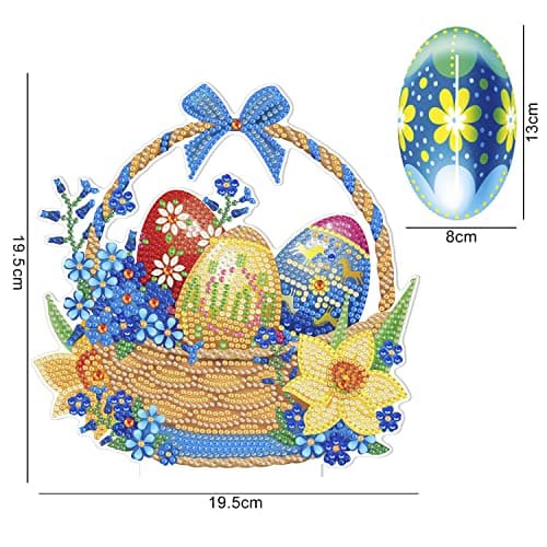 mohito 5D Diamond Painting Pâques Diamant Painting Enfant DIY Diamant Peinture Pâques comme Cadeau de Pâques pour Garçons Filles (B)