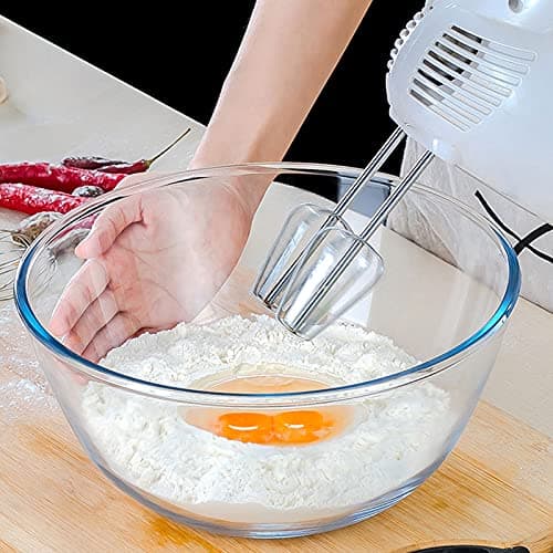 Homwin Grand Saladier 3 Bols en Verre, 1,0 L, 2,5 L, 4,2 L Bols Gigognes peu Encombrants Bols Antidérapants Saladiers pour Mélanger Stockage Cuisson