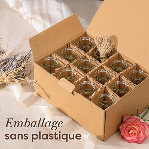 Praknu 12 Petits Vases en Verre 12,5 cm – Soliflore – Vase Décoratif Table