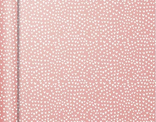 Clairefontaine 223862C - Un Rouleau De Papier Cadeau - Papier Affiche 80g - Dimensions : 5mx35cm (Spécial Petite Largeur) - Motif : Coeurs - Emballage Cadeau, Idéal Pour Les Petits Emballages
