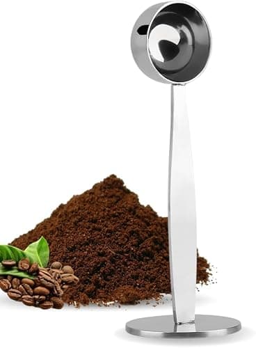 ZPSHYD Doseur à Expresso Polyvalent 2 en 1 en Acier Inoxydable et cuillère à mesurer Le café-Outil Compagnon de broyage et de bourrage du café