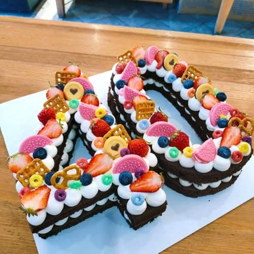 MytaYt 2 Pièces 40 ÉPAISSI Nombre de Silicone Moule à Gâteau 25cm Moules à Gâteau Numéro 10 Pouces Pour Anniversaire Grise