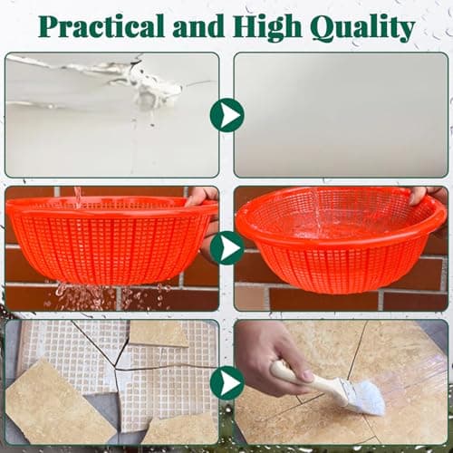 QUKLOGEN 102Fl.oz Scellant Invisible Imperméable,Mperméable de Colle Liquide Transparente avec Brosse Mastic Couteau Gants de Travail Rouleau de Peinture