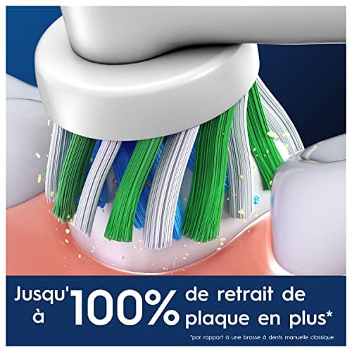 Oral-B Pro Cross Action Brossettes pour Brosse à dents électriques, Pack De 10 Unités, Convient À Une Boîte Aux Lettres