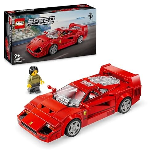 LEGO Speed Champions Supercar Ferrari F40 - Véhicule Jouet à Construire - Set de Voiture avec Une Minifigurine de Pilote - Set de Construction Collector pour Enfants Garçons et Filles 76934